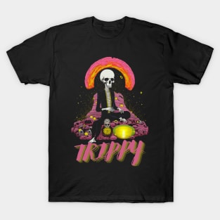 Trippy Retro Psychedelic Skeleton T-Shirt